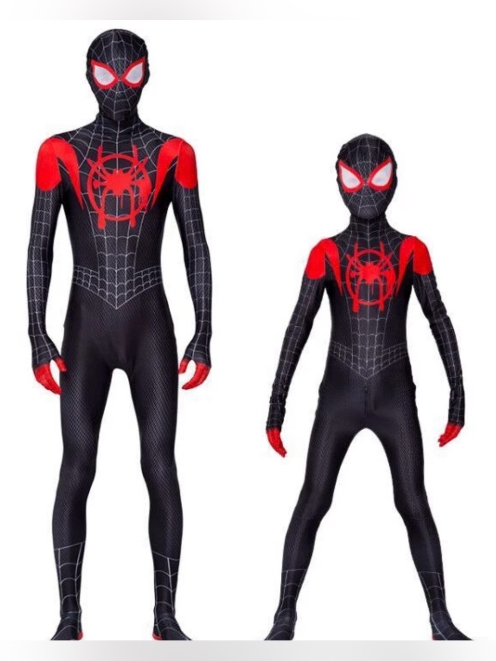 NWT Adult Into the SpiderVerse  Spiderman Cosplay Halloween Costume Jumpsuit - M